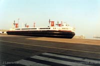 The Princess Margaret (GH-2006) departing Calais Hoverport